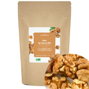 Noix de france bio - 500g (en cerneaux, décortiquées) - riche en oméga-3