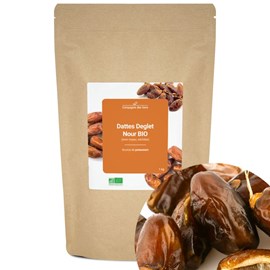 Dattes deglet nour bio - 1kg (avec noyau, séchées) - source de potassium