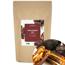 Dattes medjool bio - 1kg (avec noyau, séchées) - source de potassium