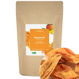 Mangues bio - 500g (en lamelles, séchées) - source d'antioxydants