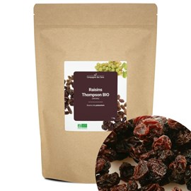 Raisins thompson bio - 1kg (séchés) - source de potassium