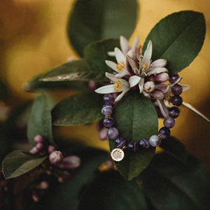 Bracelet en perles améthystes