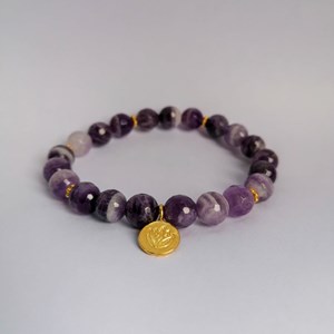 Bracelet en perles améthystes