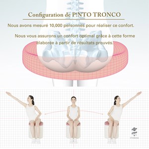 Coussin ergonomique pinto tronco-blanc