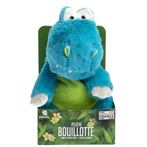 Bouillotte dinosaure bleue