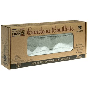 Bouillotte tour de cou gris