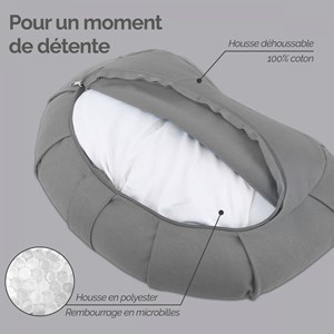 Coussin de méditation - demi-lune
