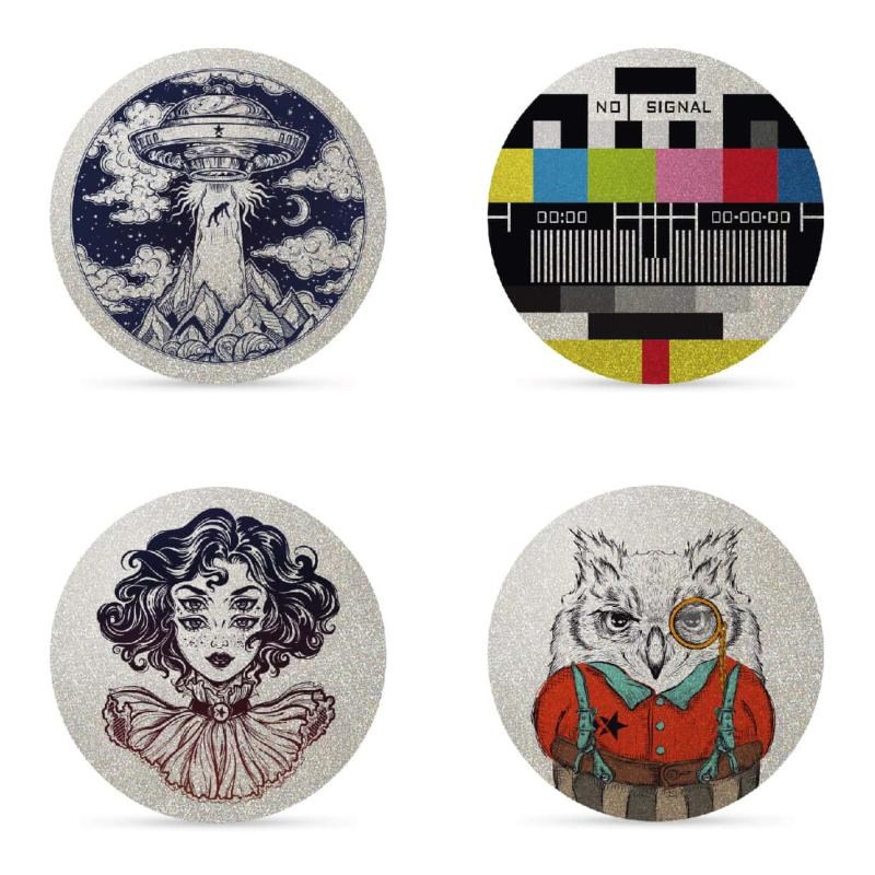 4 autocollants réfléchissants hipster