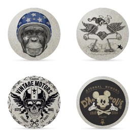 4 autocollants réfléchissants moto