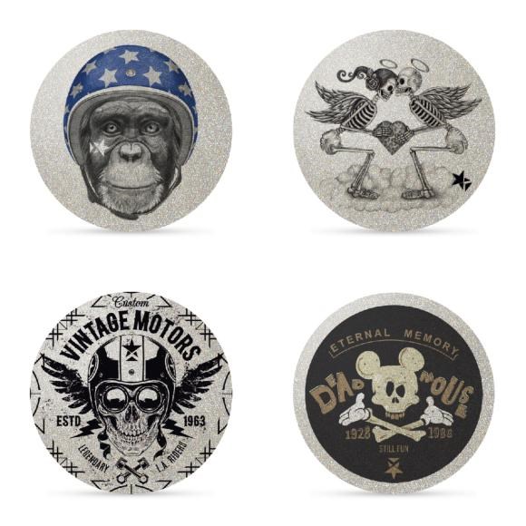 4 autocollants réfléchissants moto