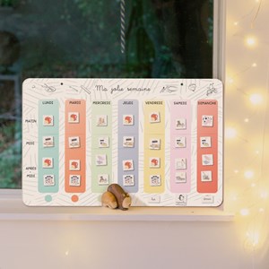 Ma jolie semaine-tableau magnétique pour apprendre à se repérer dans le temps