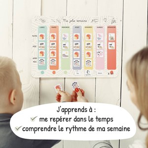 Ma jolie semaine-tableau magnétique pour apprendre à se repérer dans le temps