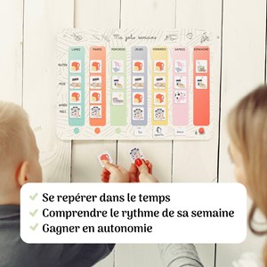 Ma jolie semaine-tableau magnétique pour apprendre à se repérer dans le temps