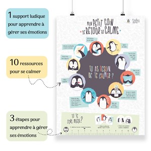 Poster de retour au calme – affiche émotions pour aider votre enfant à se calmer