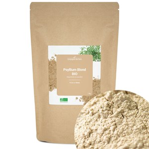 Psyllium blond bio - 1kg (téguments en poudre) - riche en fibres