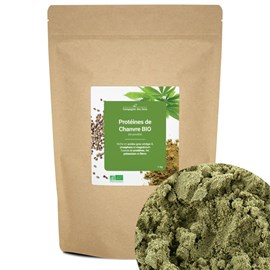 Protéines de chanvre de bretagne bio - 1kg (en poudre) - riche en oméga-3