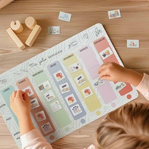 Ma jolie semaine-tableau magnétique avec magnets activités supplémentaires