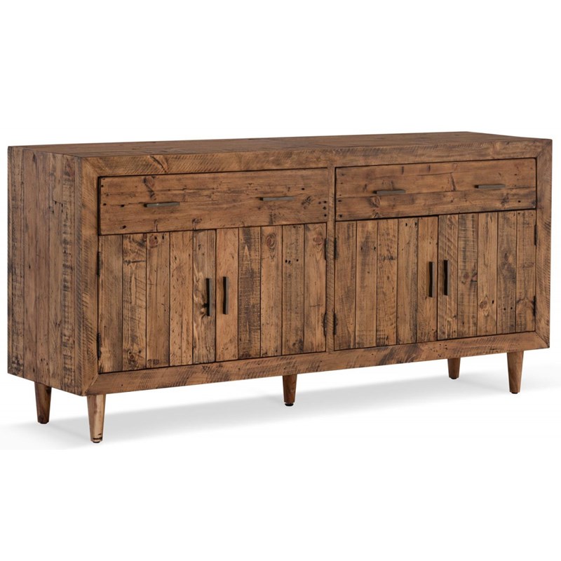 Décoration d'autrefois - Bahut 2 tiroirs bois marron 180x45x85cm
