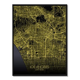 Losangeles carte ville city map nuit