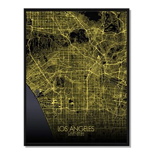 Losangeles carte ville city map nuit