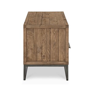 Meuble tv 3 tiroirs bois-métal marron -