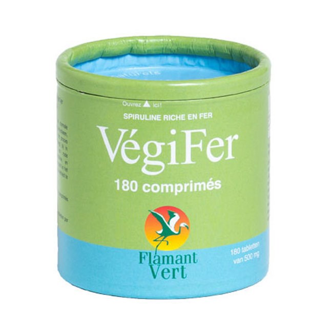 Flamant vert - Vegifer 500mg - spiruline riche en fer 1
