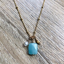 Collier clara amazonite or