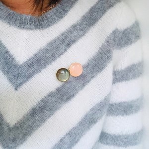 Broche margaux œil de tigre brune