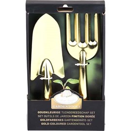 Kit de 2 outils de jardin dorés