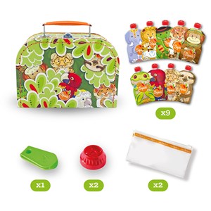 Coffret gourdes réutilisables jungle