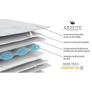 Couverture lestée gris 135x200 12kg