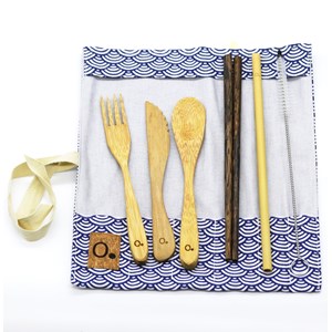 Pochette nomade de couverts écologiques