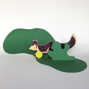 Jouet animal en bois l'écureuil géant