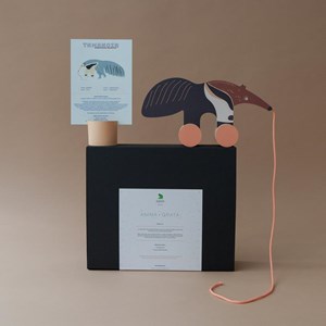 Jouet en bois à tirer animal le tamanoir