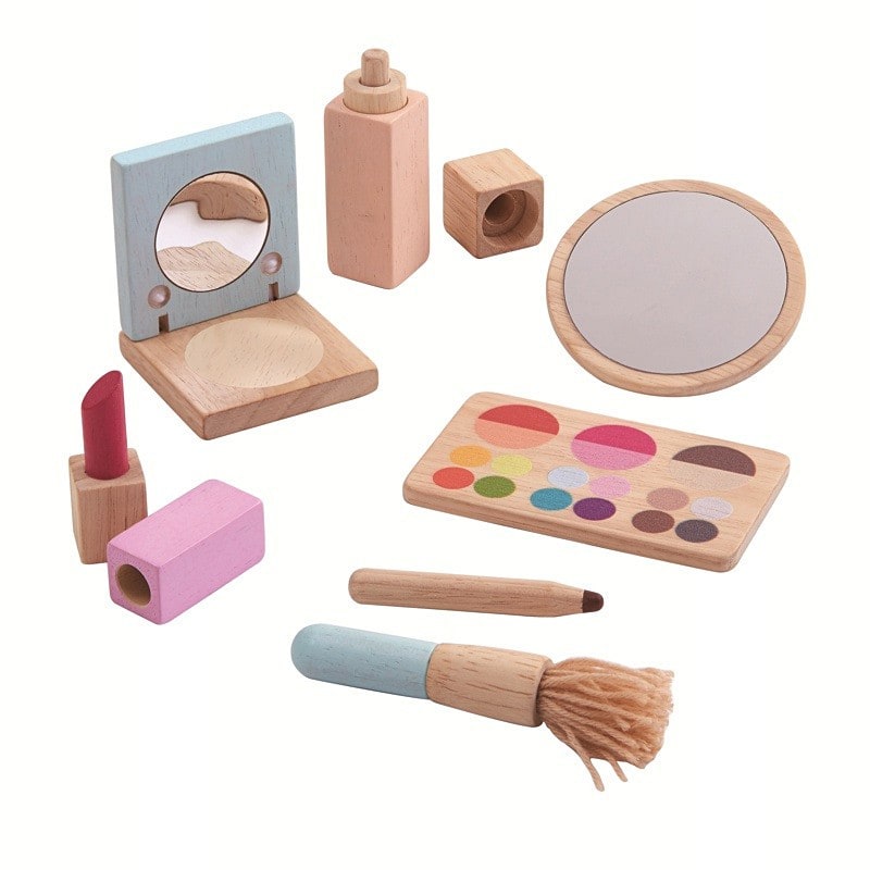 Trousse de maquillage en bois pour filles, jeu éducatif Montessori