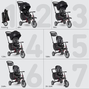 Smartrike tricycle pliable str7 rouge