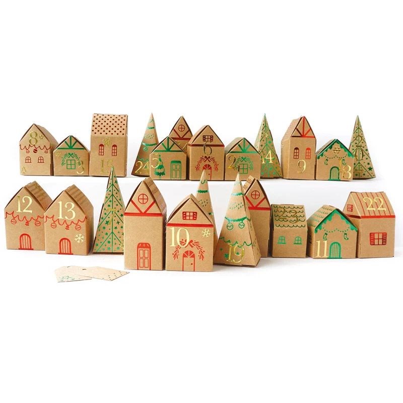 Graine créative - Calendrier de l'avent - village kraft