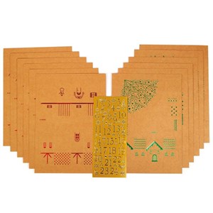 Calendrier de l'avent - village kraft