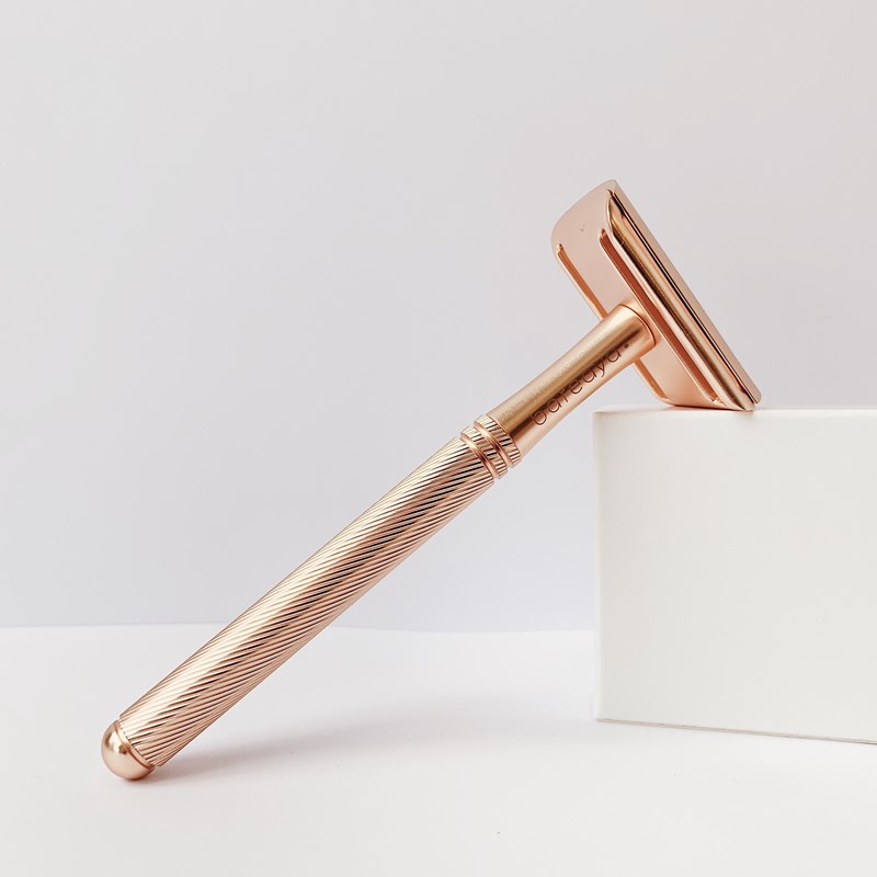 Rasoir de sureté rose gold + 10 lames