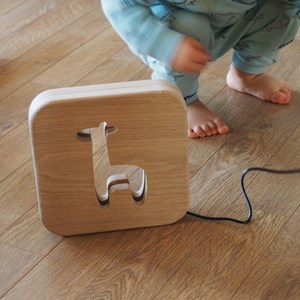 Blumen - veilleuse bois girafe