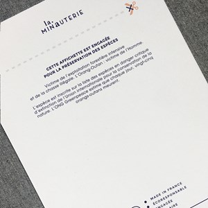 Affichette espèce menacée orang-outang