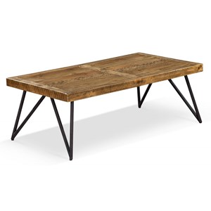 Table basse bois-métal marron - dalamée