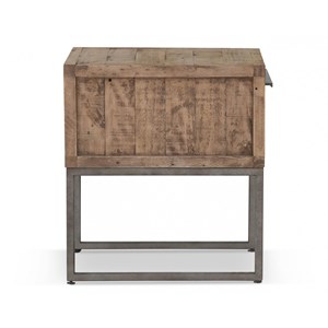 Table de chevet 1 tiroir bois-métal