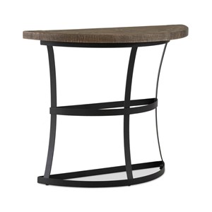 Table haute bois métal marron