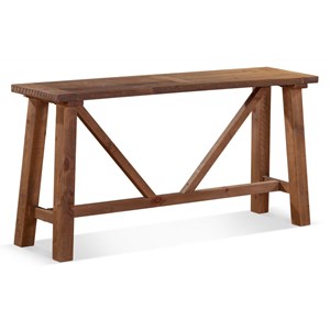Console bois marron 146.5x40x75cm -