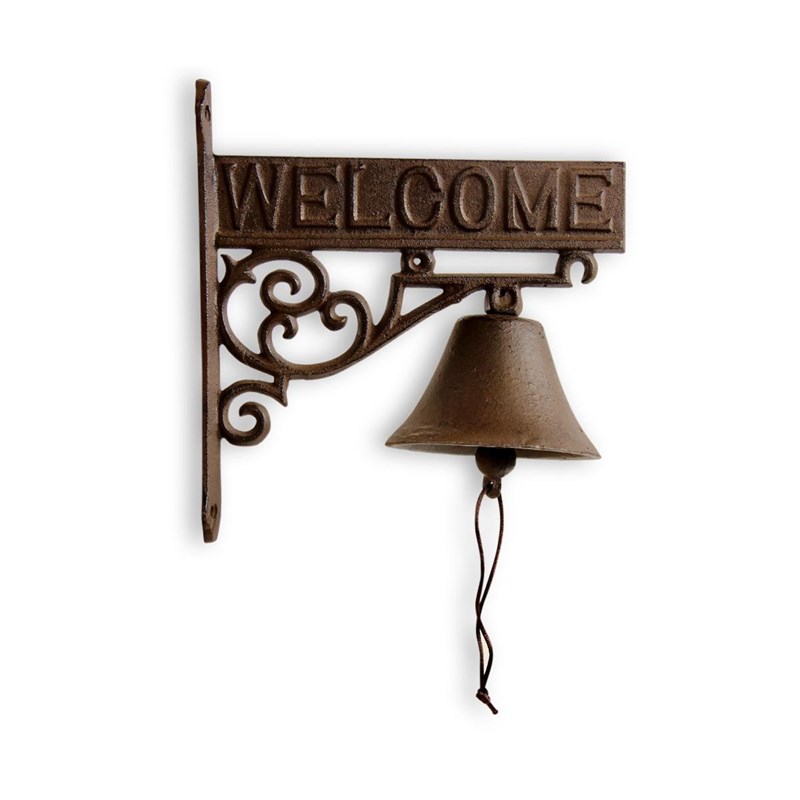 Cloche welcome fonte fonte marron -