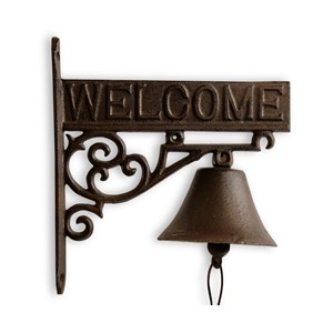 Cloche welcome fonte fonte marron -