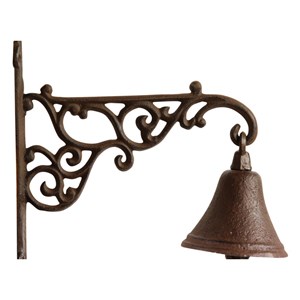 Cloche fonte fonte marron - décoration