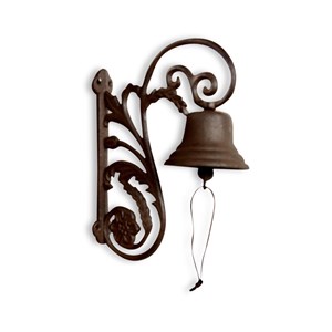 Cloche fonte fonte marron - décoration