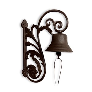 Cloche fonte fonte marron - décoration